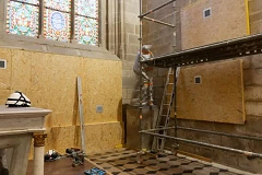 Coffrage des autels latéraux