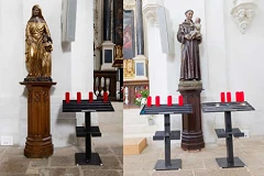 Statues de Ste Anne et de saint Antoine